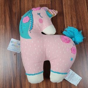 Stephen Joseph Boho Unicorn Pillow NWT